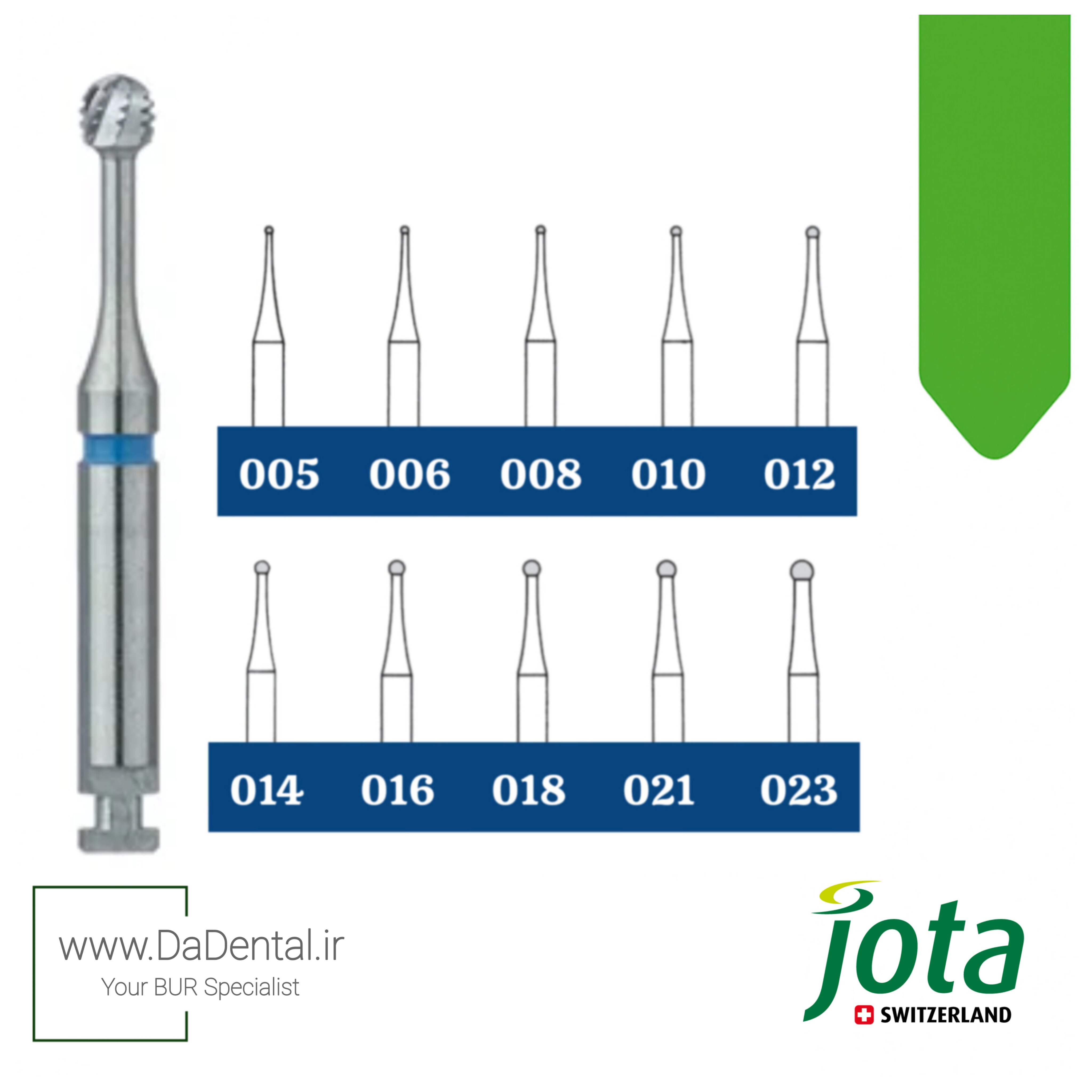 فرز کارباید روند دندانه دار گردن بلند آنگل جوتا jota کد CQ1L RA