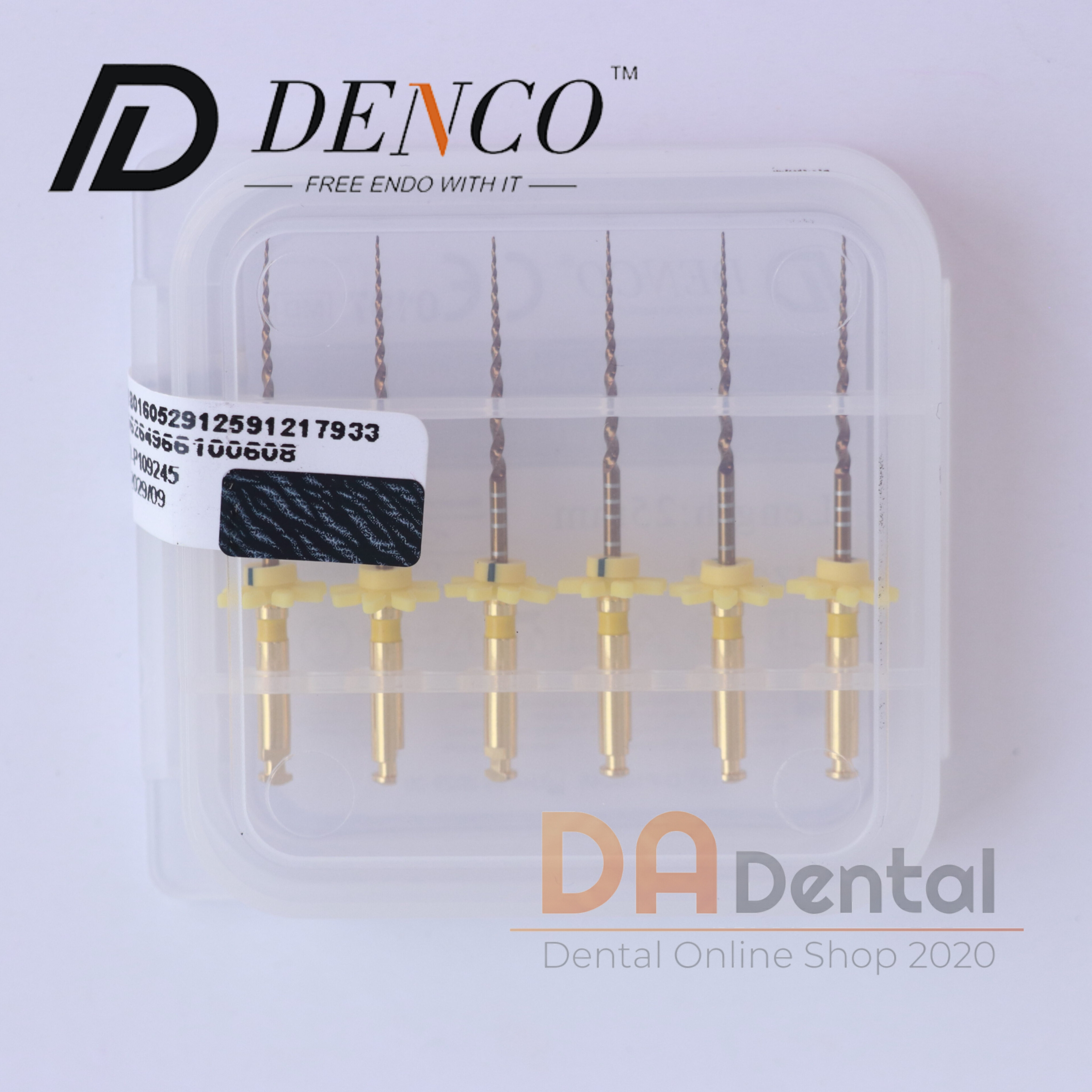 فایل روتاری گلد دندانپزشکی دنکو DENCO GOLD سایز F1(size20,length25mm)