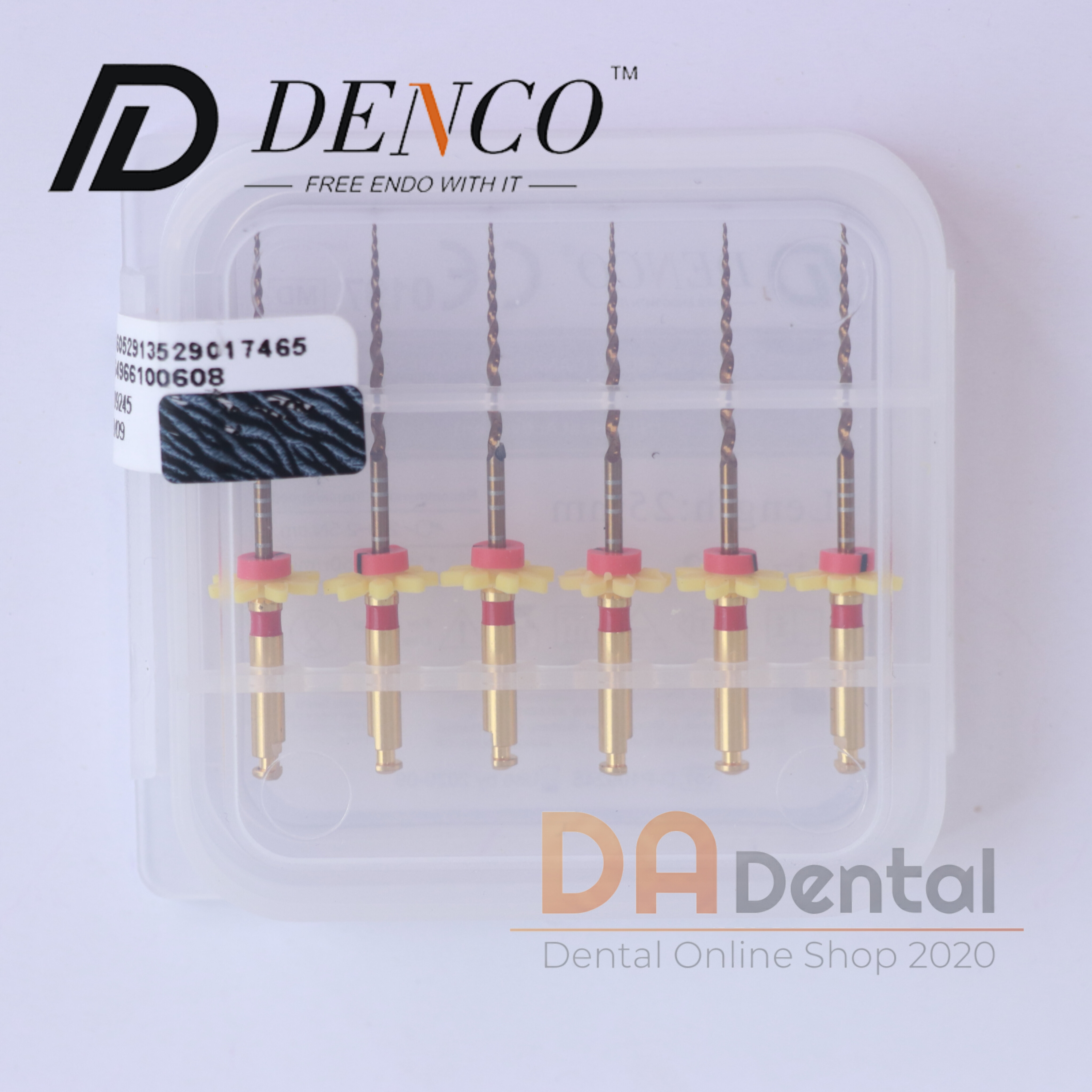 فایل روتاری گلد دندانپزشکی دنکو DENCO GOLD سایز F2(size25,length25mm)