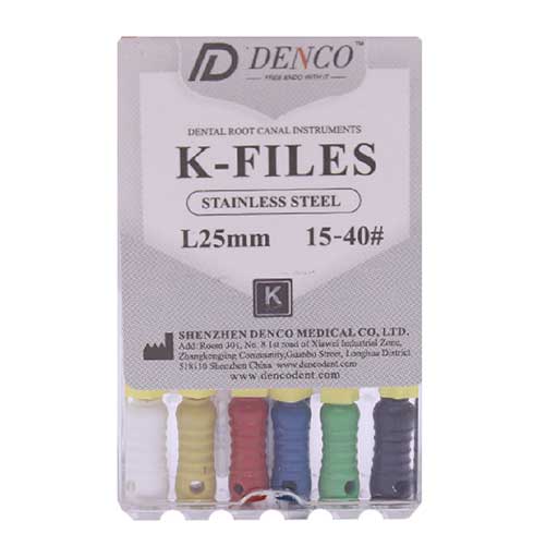 K کا فایل دستی 25 میلیمتر دندانپزشکی دنکو DENCO