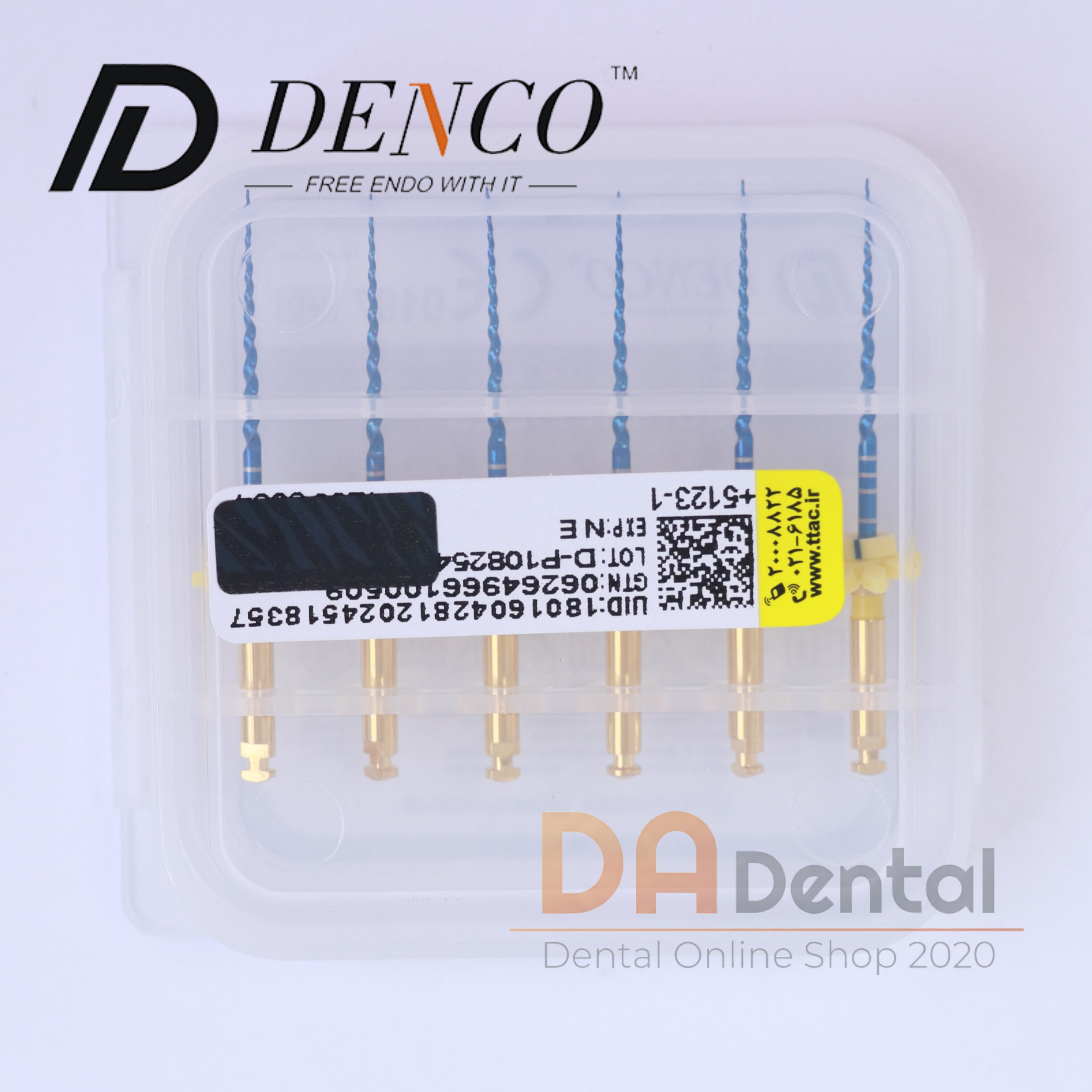 فایل روتاری بلو دندانپزشکی دنکو DENCO BLUE سایز F1(size20,length25mm)