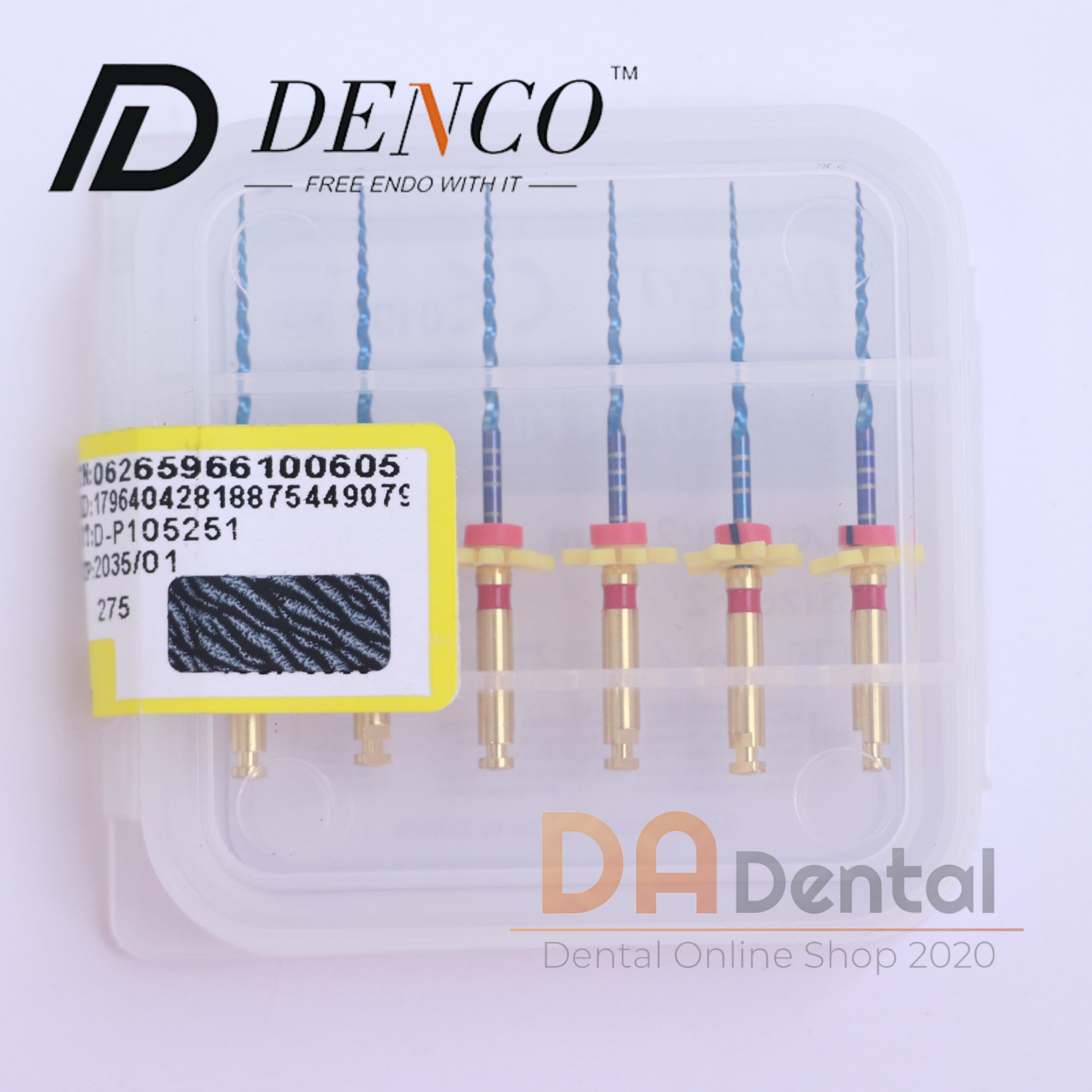 فایل روتاری بلو دندانپزشکی دنکو DENCO BLUE سایز F2(size25,length25mm)